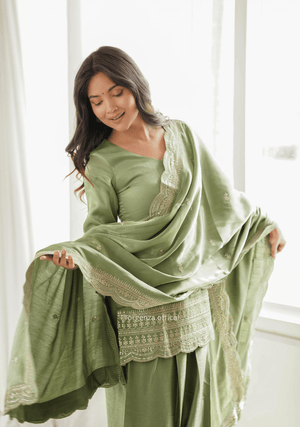 Glass Roman Silk Traditional Farshi Suit - Orgenza Store - digisoch