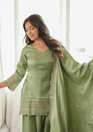 Glass Roman Silk Traditional Farshi Suit - Orgenza Store - digisoch