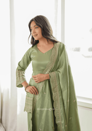 Glass Roman Silk Traditional Farshi Suit - Orgenza Store - digisoch