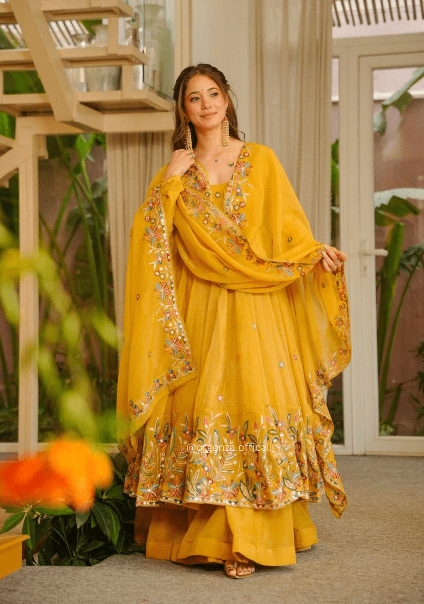 Premium Crunchy Silk Anarkali Sharara Suit Set - Orgenza Store - digisoch