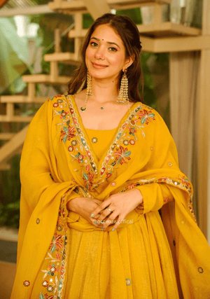 Premium Crunchy Silk Anarkali Sharara Suit Set - Orgenza Store - digisoch