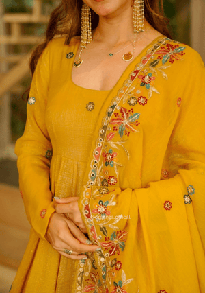 Premium Crunchy Silk Anarkali Sharara Suit Set - Orgenza Store - digisoch