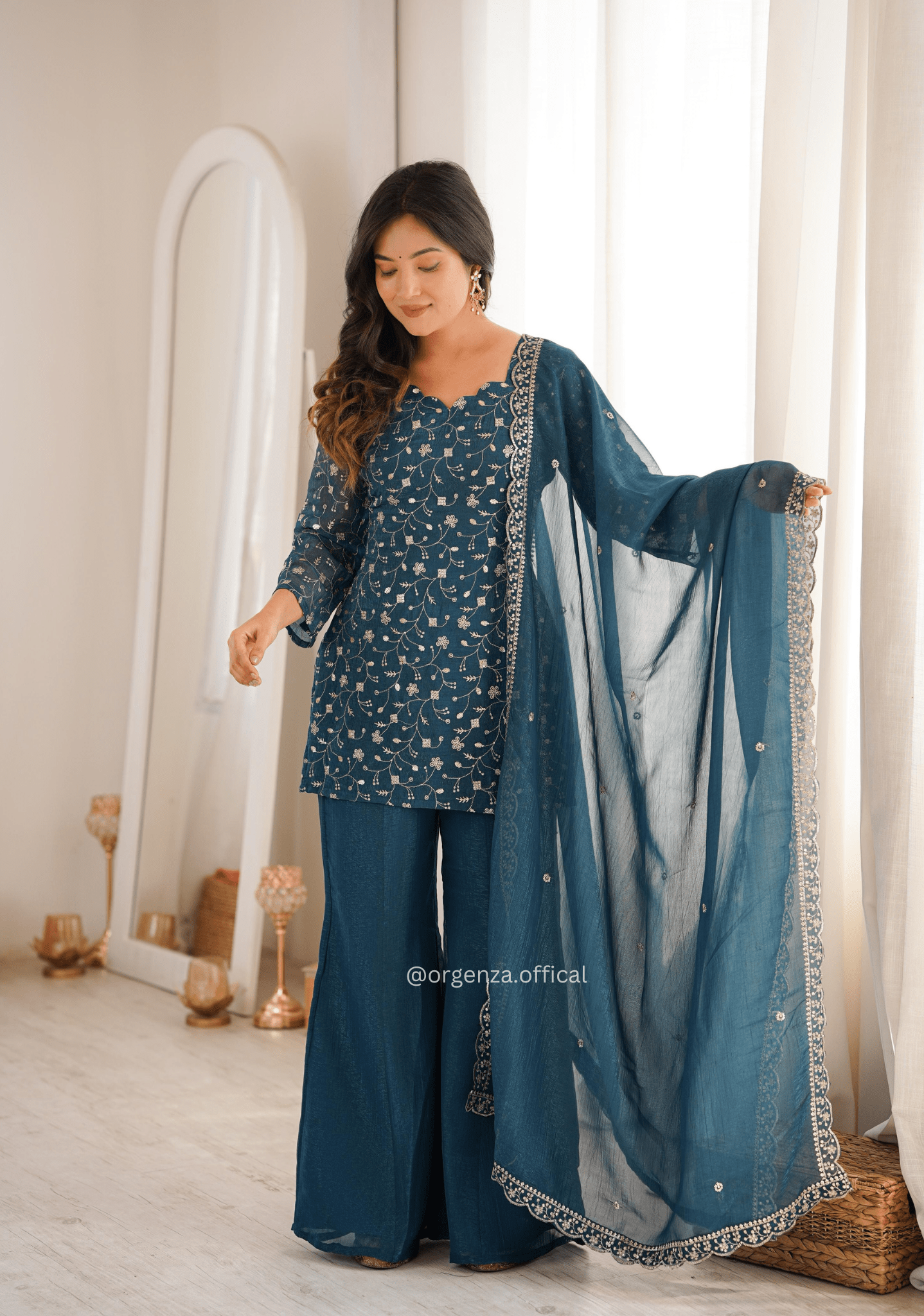 Premium Crunchy Silk Embroidered Suit Set - Orgenza Store - digisoch