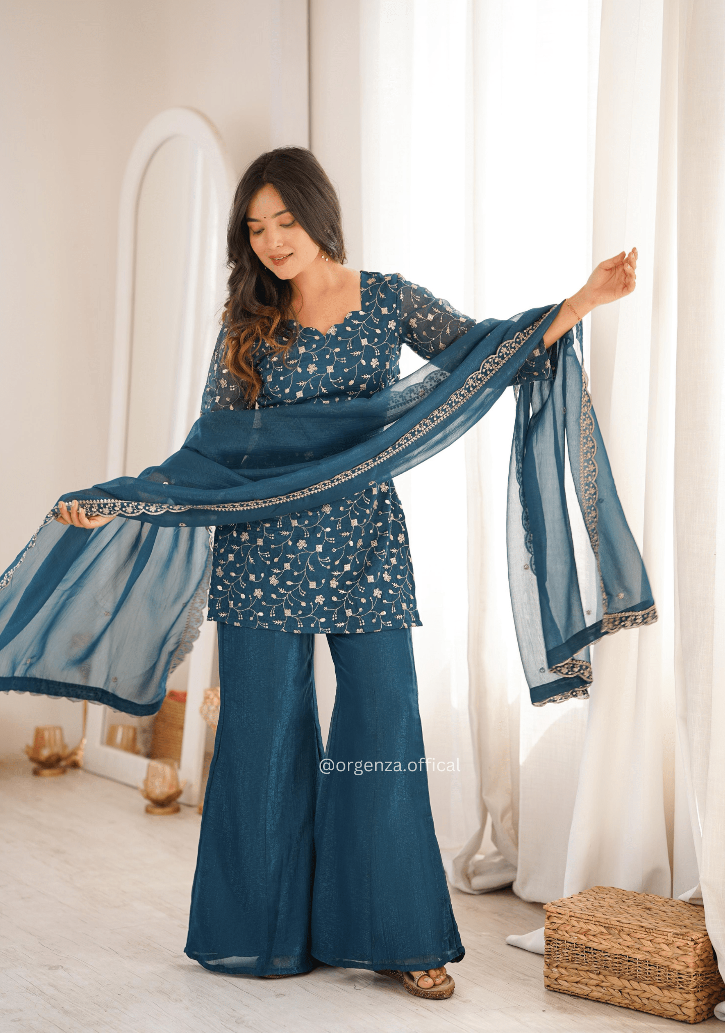 Premium Crunchy Silk Embroidered Suit Set - Orgenza Store - digisoch