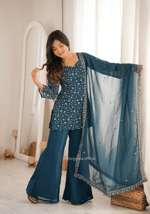 Premium Crunchy Silk Embroidered Suit Set - Orgenza Store - digisoch