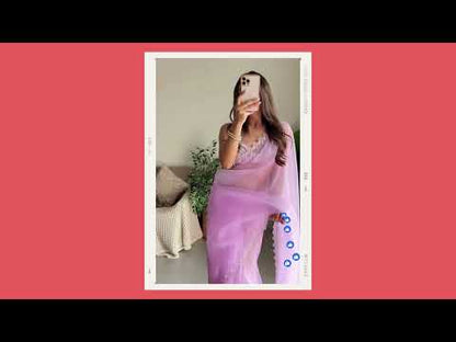 Lavender Organza With Jardoshi And Khatli Work