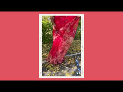 Organza With Flower Work