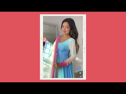 Pure Georgette Silk Anarkali Kurtis
