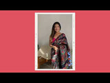Pure Kashmiri Silk Saree With Multi Thread Work