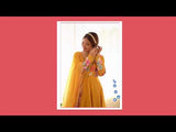 Floral Organza Anarkali With Dupatta And Pant