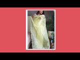 Yellow Colour Organza Saree With Floral Work