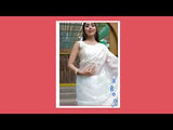 White Soft Organza Saree With Sequence Work