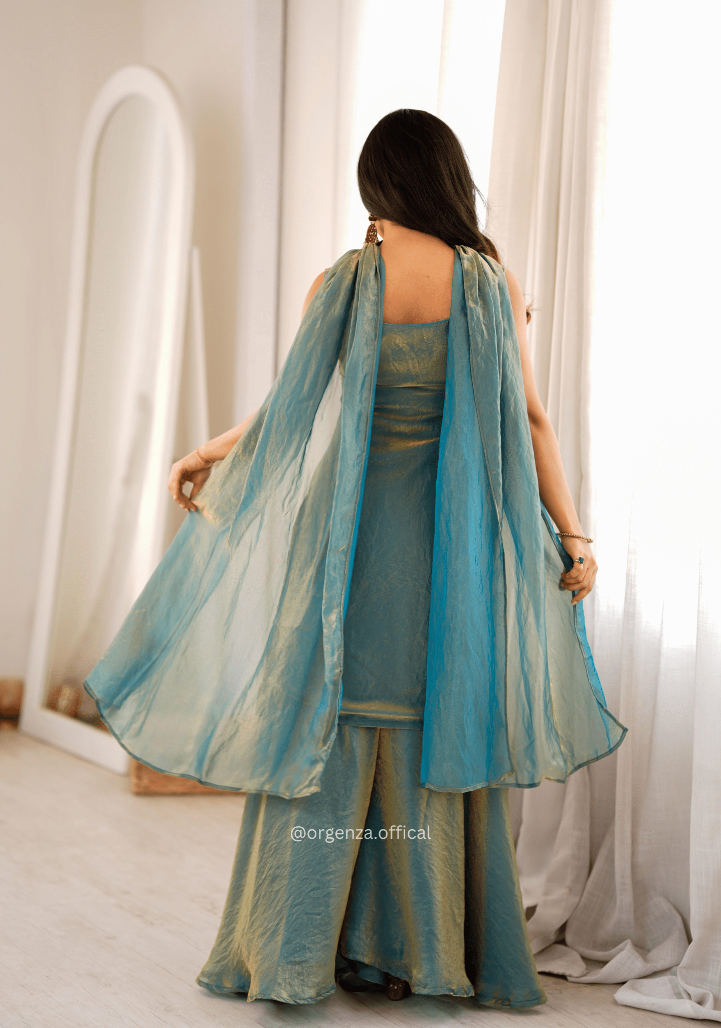 Pure Soft Fendy Silk Sharara Suit Set - Orgenza Store - digisoch