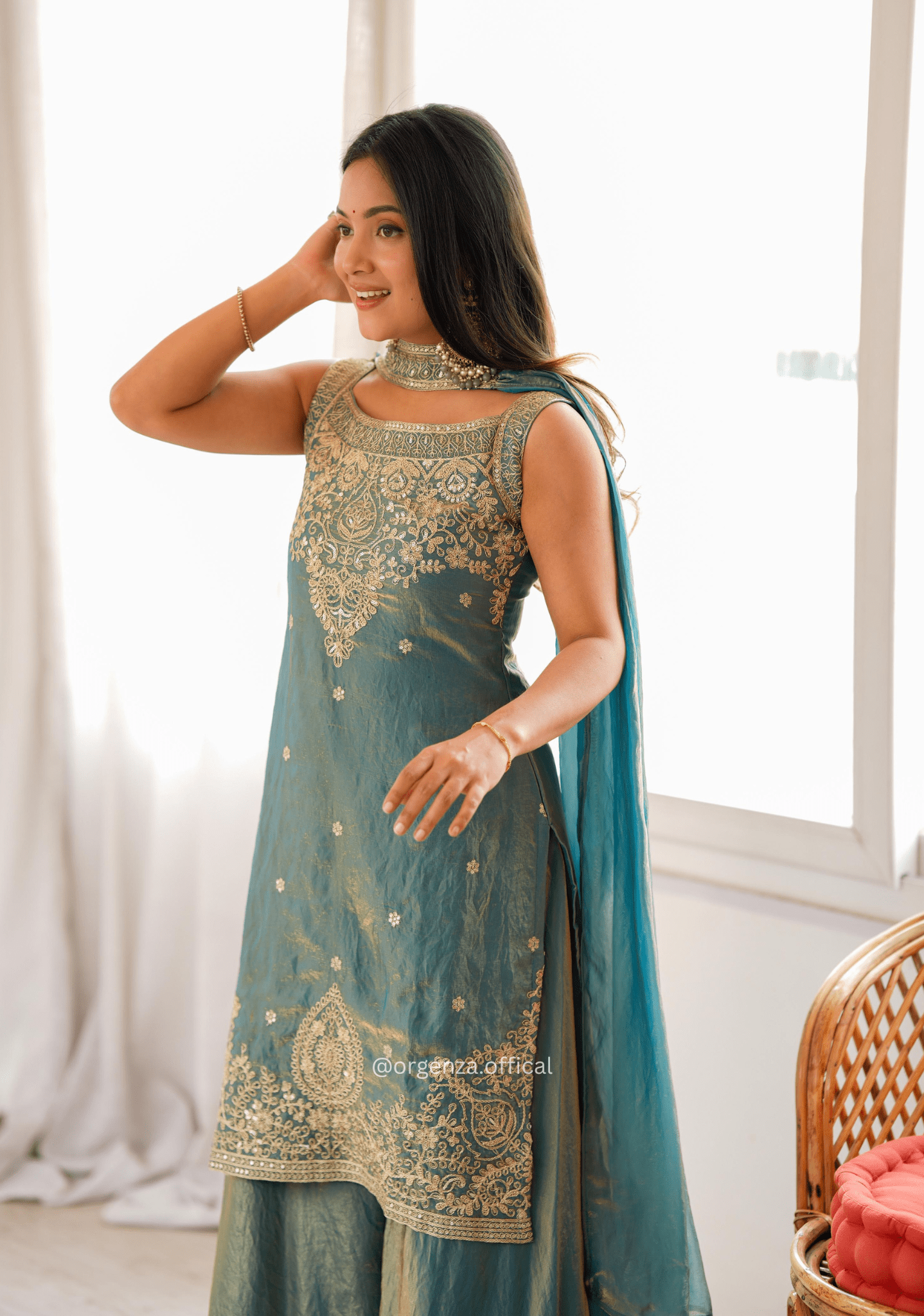 Pure Soft Fendy Silk Sharara Suit Set - Orgenza Store - digisoch