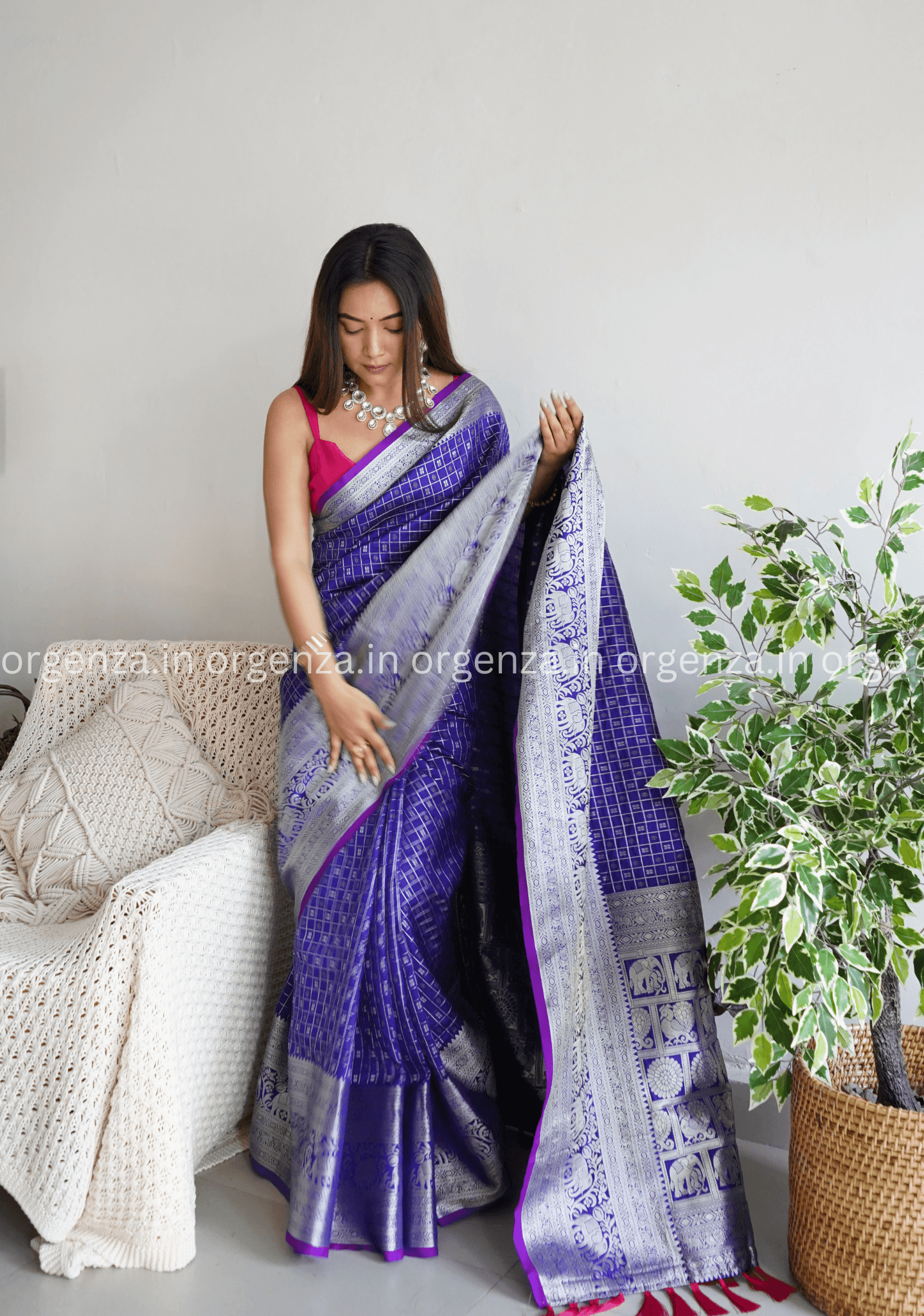 Soft Organza Silk With Embroidery Work - Orgenza Store