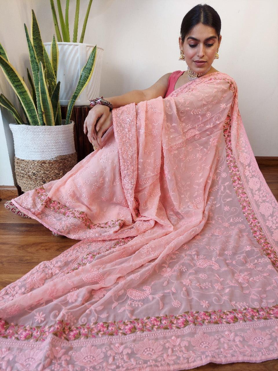Orgenza Baby Pink saree - Orgenza Store - digisoch
