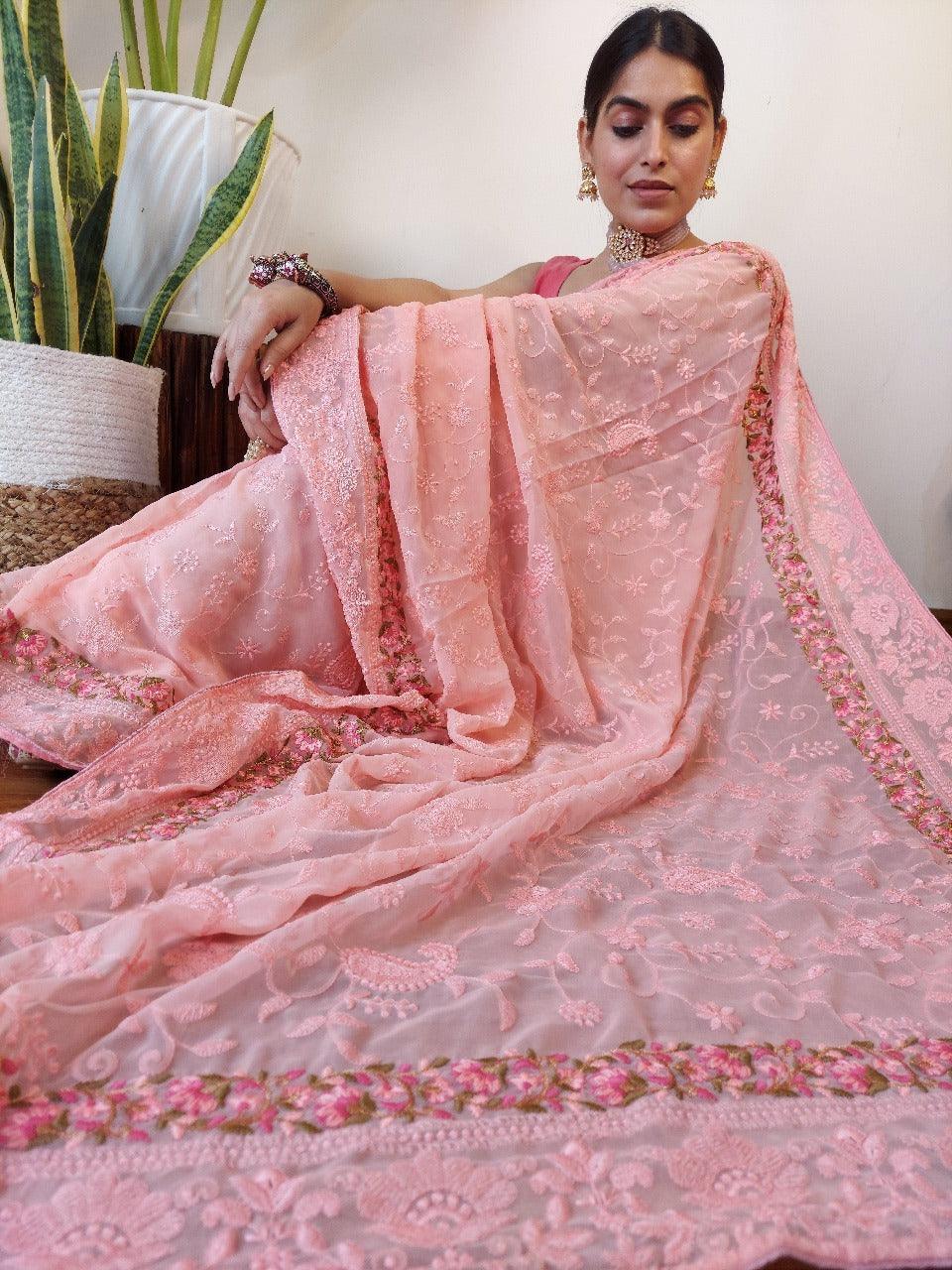 Orgenza Baby Pink saree - Orgenza Store - digisoch