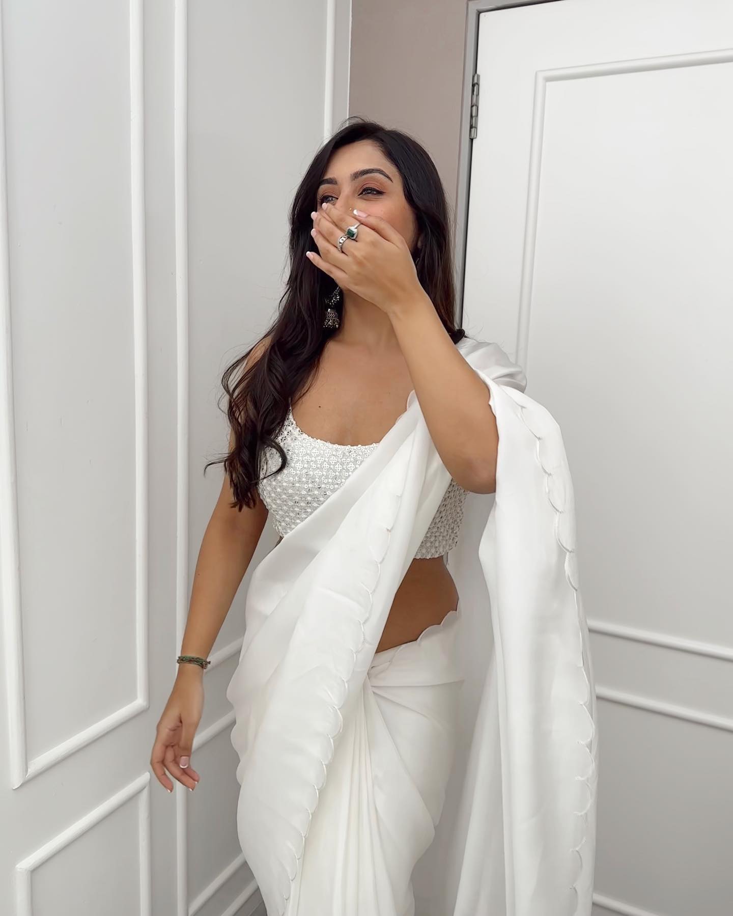 Pure white Rangoli Silk Saree With Cutowork - Orgenza Store
