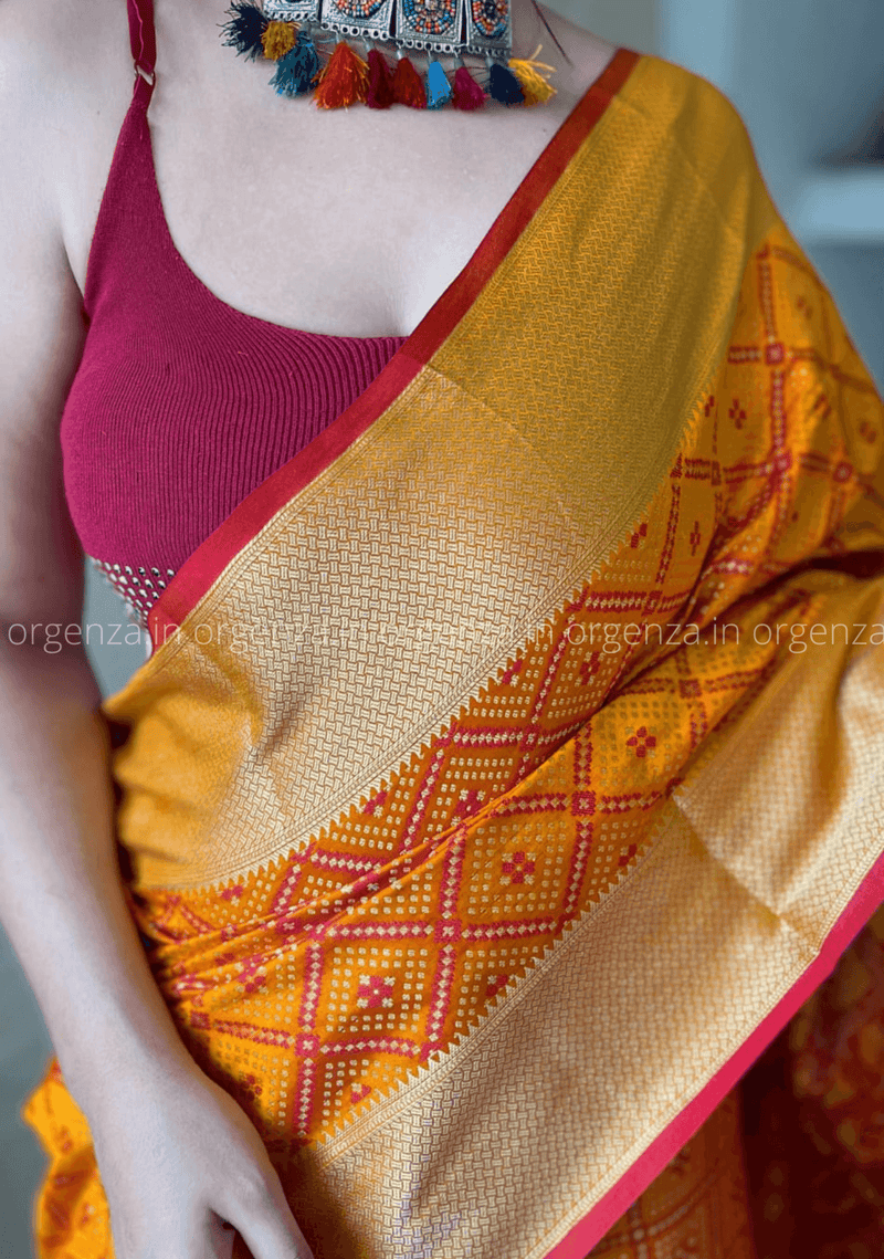 Yellow Silk Saree With Blouse 250733