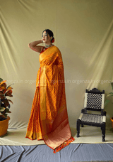 Orange Colour Bandhej Patola Silk Saree - Orgenza Store